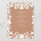 Vrijgezellenfeest van Talavera Boho Barro Menu (Voorkant / Achterkant)