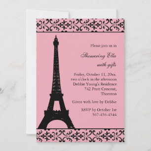 Vrijgezellenfeest van Tres Paris (roze) Kaart