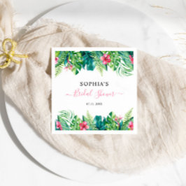 Vrijgezellenfeest van Tropical Flowers Napkins Servet