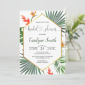 Vrijgezellenfeest van Tropical Greenery Kaart (Staand voorkant)