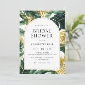 Vrijgezellenfeest van Tropical Greenery Kaart (Staand voorkant)