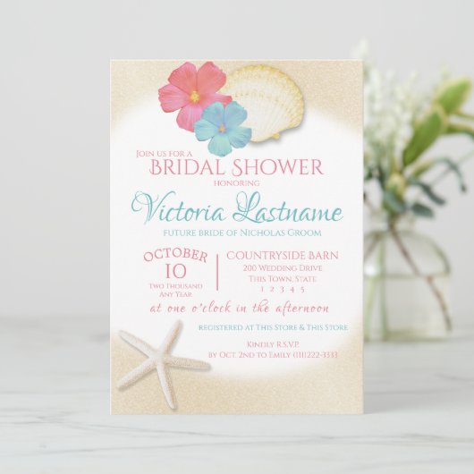 Vrijgezellenfeest van Tropical Sands Kaart (Staand voorkant)