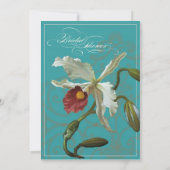  Vrijgezellenfeest van Tropisch Beach Orchid Flora Kaart (Achterkant)