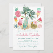 Vrijgezellenfeest van Tropisch Beach Summer Fun Kaart (Voorkant)