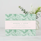 Vrijgezellenfeest van Tropisch groen palmpellef Kaart (Staand voorkant)