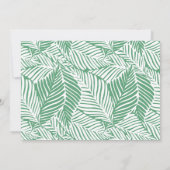 Vrijgezellenfeest van Tropisch groen palmpellef Kaart (Achterkant)