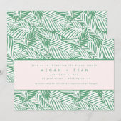 Vrijgezellenfeest van Tropisch groen palmpellef Kaart (Voorkant / Achterkant)