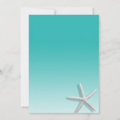 Vrijgezellenfeest van tropisch strand en staarvis kaart (Achterkant)