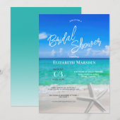 Vrijgezellenfeest van tropisch strand en staarvis kaart (Voorkant / Achterkant)