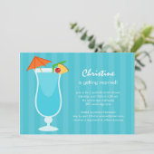 Vrijgezellenfeest van tropische Drink of Bachelore Kaart (Staand voorkant)