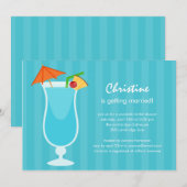 Vrijgezellenfeest van tropische Drink of Bachelore Kaart (Voorkant / Achterkant)