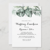 Vrijgezellenfeest van Tropische Greenery Wedding L Kaart (Voorkant)