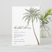 vrijgezellenfeest van tropische palmbomen kaart (Staand voorkant)