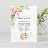 Vrijgezellenfeest van Tropische zomerFloral per po Kaart (Staand voorkant)