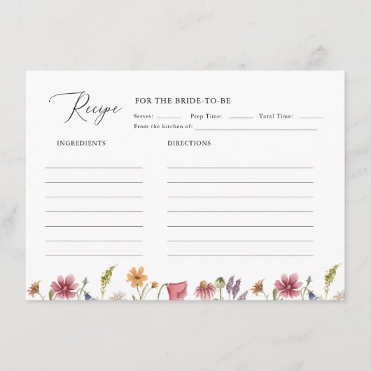 Vrijgezellenfeest van tuinbouwbloem informatiekaartje (Voorkant)