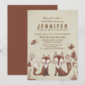 Vrijgezellenfeest van Two Foxes Woodland Kaart (Voorkant / Achterkant)