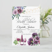 Vrijgezellenfeest van  van glasvezel Violet Flower Kaart (Staand voorkant)