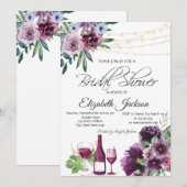 Vrijgezellenfeest van  van glasvezel Violet Flower Kaart (Voorkant / Achterkant)