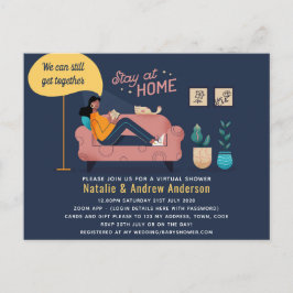 Vrijgezellenfeest van virtuele partij - Birthday-A Briefkaart