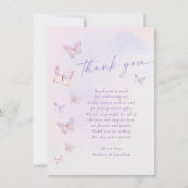 Vrijgezellenfeest van vlinder bedankkaart (Voorkant)