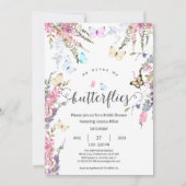 Vrijgezellenfeest van vlinder kaart (Voorkant)