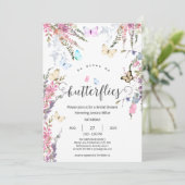 Vrijgezellenfeest van vlinder kaart (Staand voorkant)