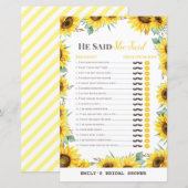 Vrijgezellenfeest van voorjaarszonnebloem, AFGEDRU (Voorkant / Achterkant)