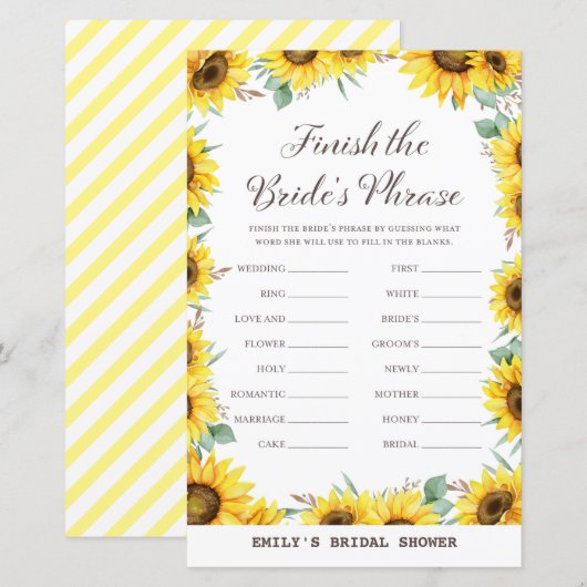 Vrijgezellenfeest van voorjaarszonnebloem, AFGEDRU (Voorkant / Achterkant)