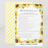 Vrijgezellenfeest van voorjaarszonnebloem, AFGEDRU (Voorkant / Achterkant)