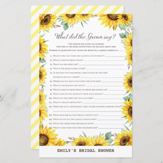 Vrijgezellenfeest van voorjaarszonnebloem, AFGEDRU (Voorkant / Achterkant)