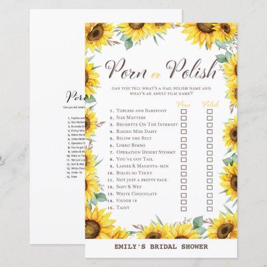 Vrijgezellenfeest van voorjaarszonnebloem, AFGEDRU (Voorkant / Achterkant)