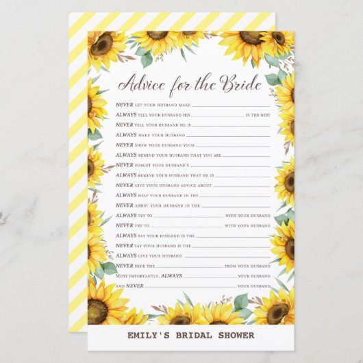 Vrijgezellenfeest van voorjaarszonnebloem, AFGEDRU (Voorkant / Achterkant)