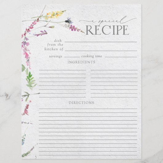 Vrijgezellenfeest van Waterverf van wilde bloemen (Voorkant)