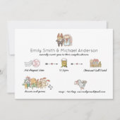 Vrijgezellenfeest van whimsical-tijdlijn kaart (Voorkant)