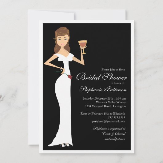 Vrijgezellenfeest van wijnthema's Uitnodiging (Voorkant)