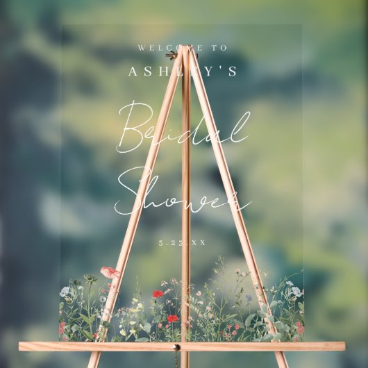 Vrijgezellenfeest van wilde bloemen acryl bord (Neutraal)