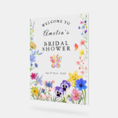 Vrijgezellenfeest van wilde bloemen acryl bord (Hoek)