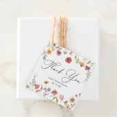 Vrijgezellenfeest van wilde bloemen bedankjes labels (In situ)