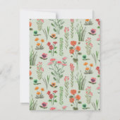 Vrijgezellenfeest van wilde bloemen bedankkaart (Achterkant)