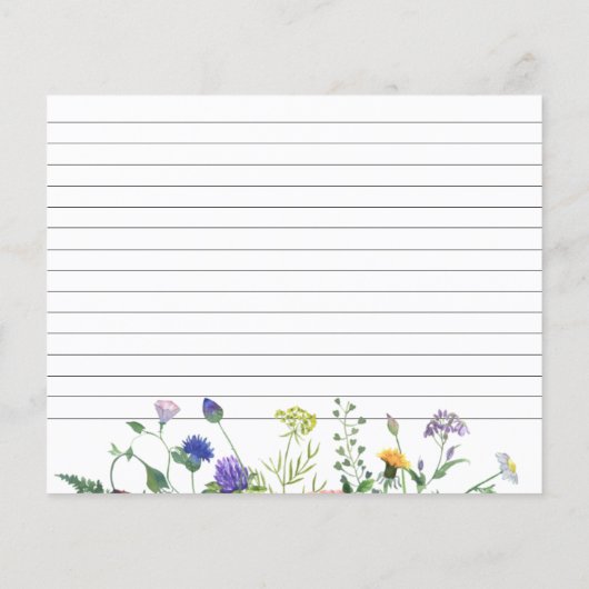 Vrijgezellenfeest van wilde bloemen en bijen (Achterkant)