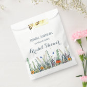 Vrijgezellenfeest van wilde bloemen en vlinders bedankzakje (Gezegeld)