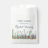 Vrijgezellenfeest van wilde bloemen en vlinders bedankzakje (Voorkant)