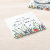 Vrijgezellenfeest van wilde bloemen en vlinders    kartonnen onderzetters (Gebogen)