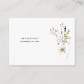 Vrijgezellenfeest van wilde bloemen informatiekaartje (Voorkant)