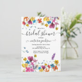 Vrijgezellenfeest van wilde bloemen kaart (Staand voorkant)