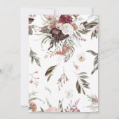 Vrijgezellenfeest van wilde bloemen kaart (Achterkant)