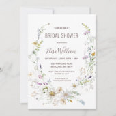 Vrijgezellenfeest van wilde bloemen kaart (Voorkant)