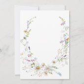 Vrijgezellenfeest van wilde bloemen kaart (Achterkant)