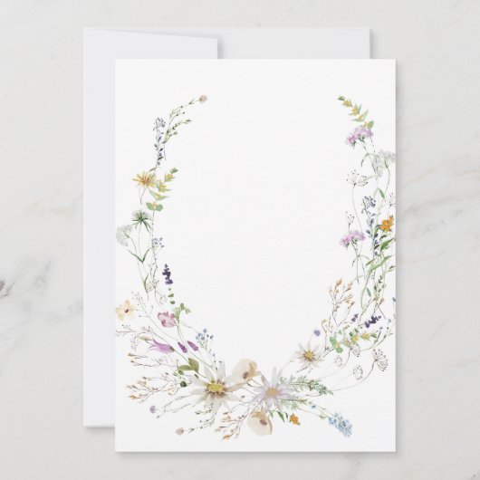 Vrijgezellenfeest van wilde bloemen kaart (Achterkant)