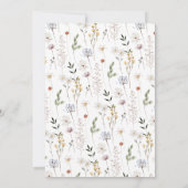 Vrijgezellenfeest van wilde bloemen kaart (Achterkant)